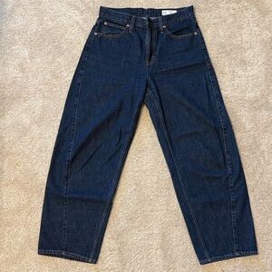 GAP Dark Blue Barrel High Rise Jeans